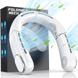 Portable Bladeless Neck Fan – Rechargeable USB Hands-Free Fan | Headphone Design Personal Cooling Fan