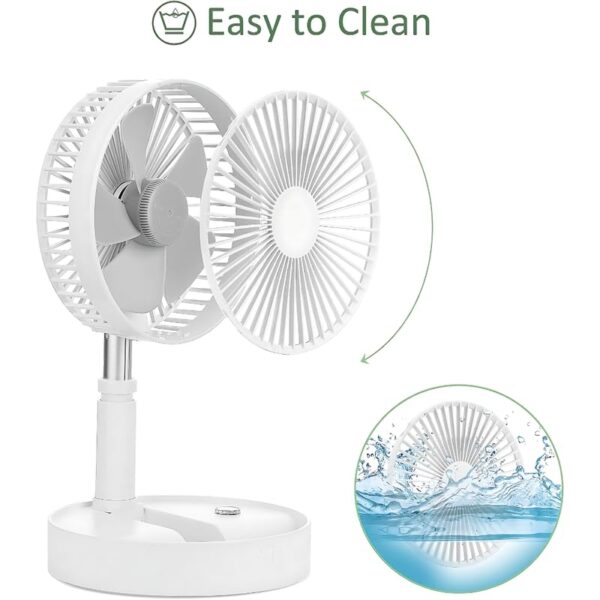 Rechargeable Telescopic Fan | Adjustable Portable Desktop Fan
