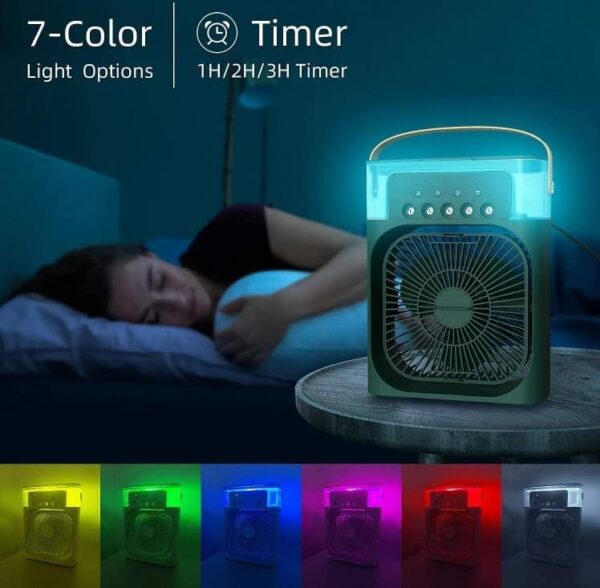 51mBYZyhO9L Portable Mini Air Cooler – SEAHELTON Mist Fan with Water Spray | USB Personal AC Cooler