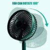 Telescopic Folding Fan Portable USB Rechargeable Collapsible Desk