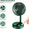 Telescopic Folding Fan Portable USB Rechargeable Collapsible Desk