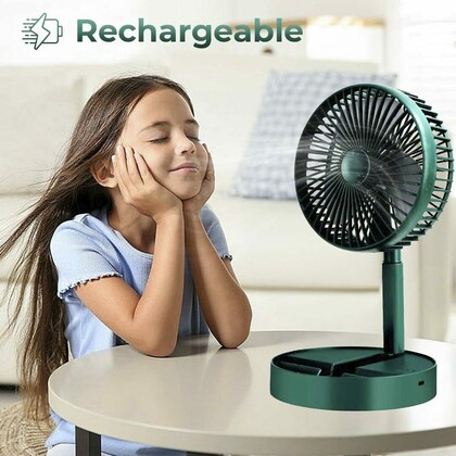 Telescopic Folding Fan Portable USB Rechargeable Collapsible Desk